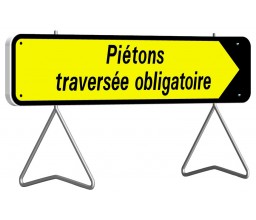 PANNEAU PIÉTONS TRAVERSÉE...