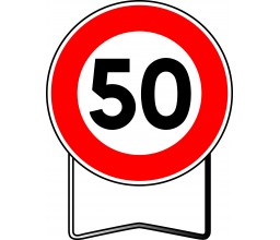 PANNEAU LIMITATION 50 KM/H C2