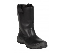 BOTTE FOURREE CUIR NOIR T40