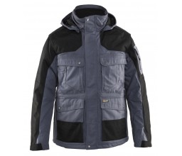 PARKA HIVER GRIS/NOIR L